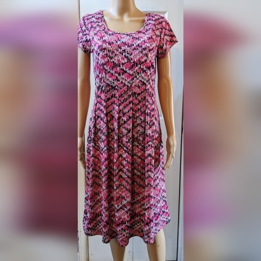 pre-owned Kim Rogers petite short sleeve dress size PM, TB